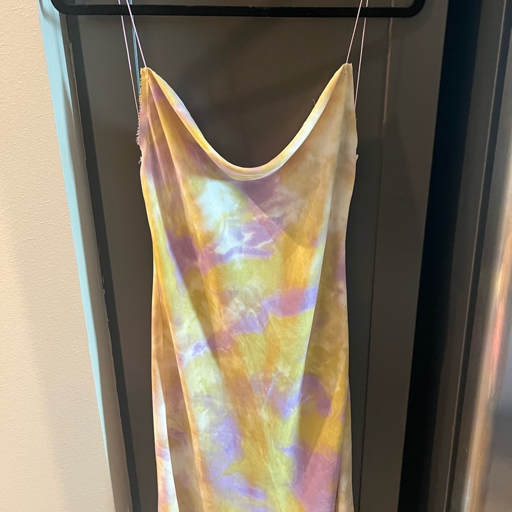 Silky Backless Mini Dress